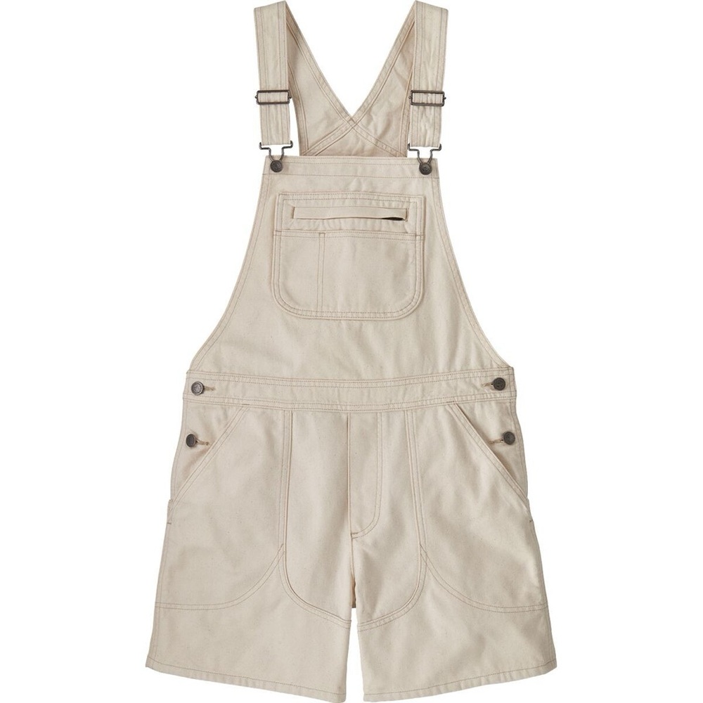 🌿 Patagonia Organic Cotton Short Overalls – Natural / Light Beige – Women’s XS 🌿